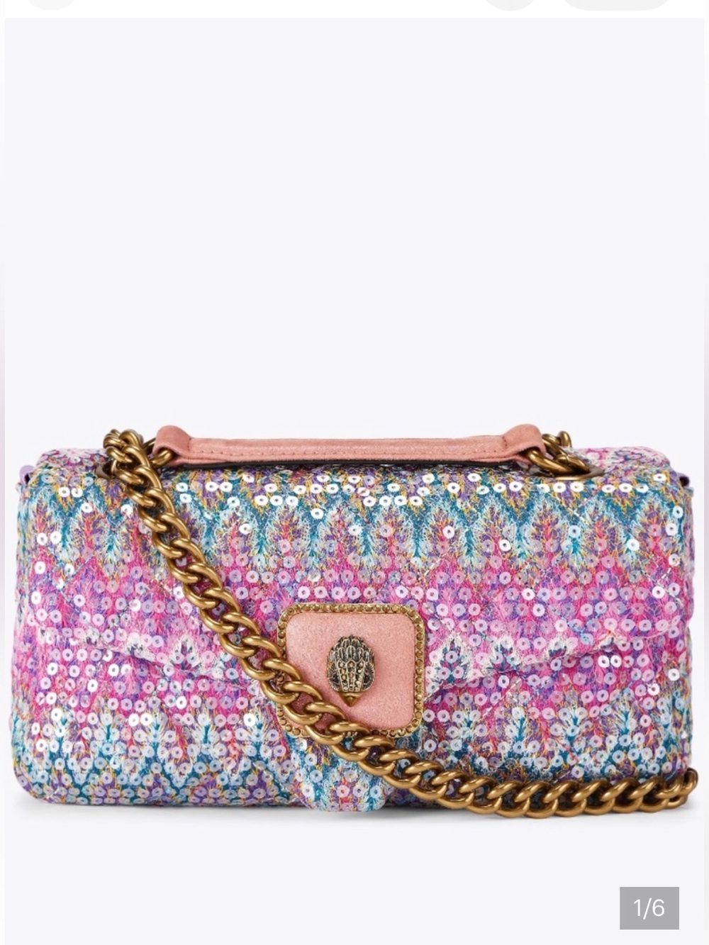 Sequin Multicolor Chain Shoulder Bag NWT